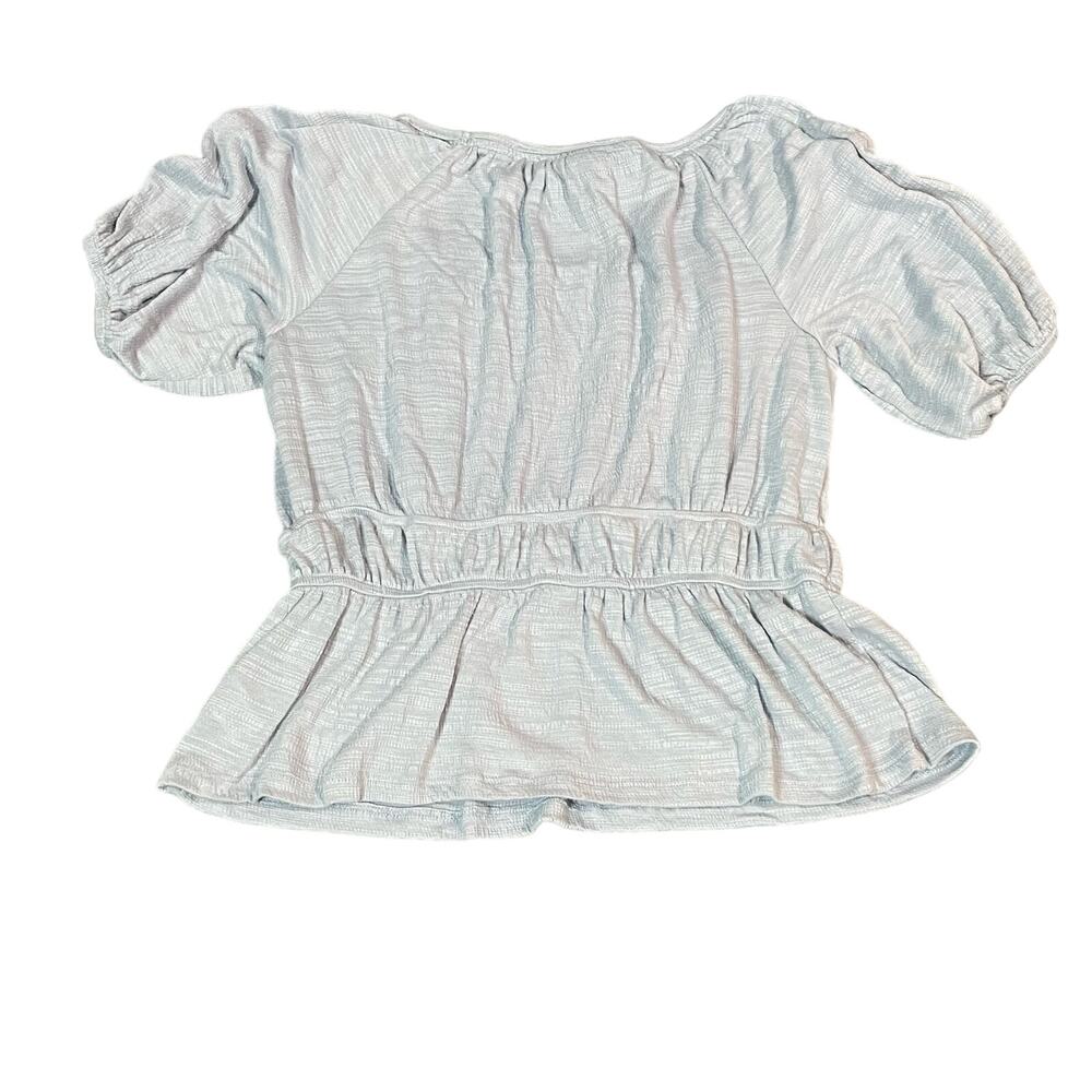 Knox Rose Light Blue Peasant Top Square Neckline Women’s Size S - Picture 2 of 7